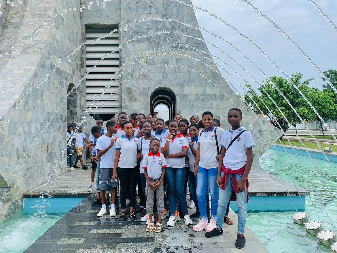 Learners at the Kwame Nkrumah Memorial Park